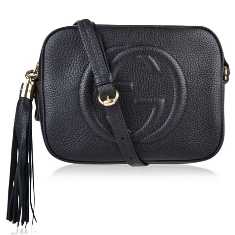 gucci black camera bag|Gucci soho shoulder bag black.